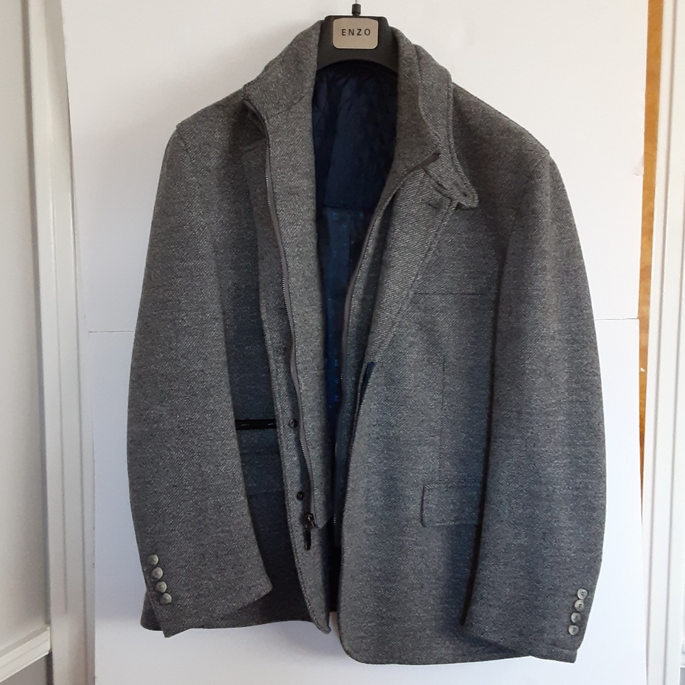 Enzo Tovare Rocco Wool Jacket #54879-27 EUC